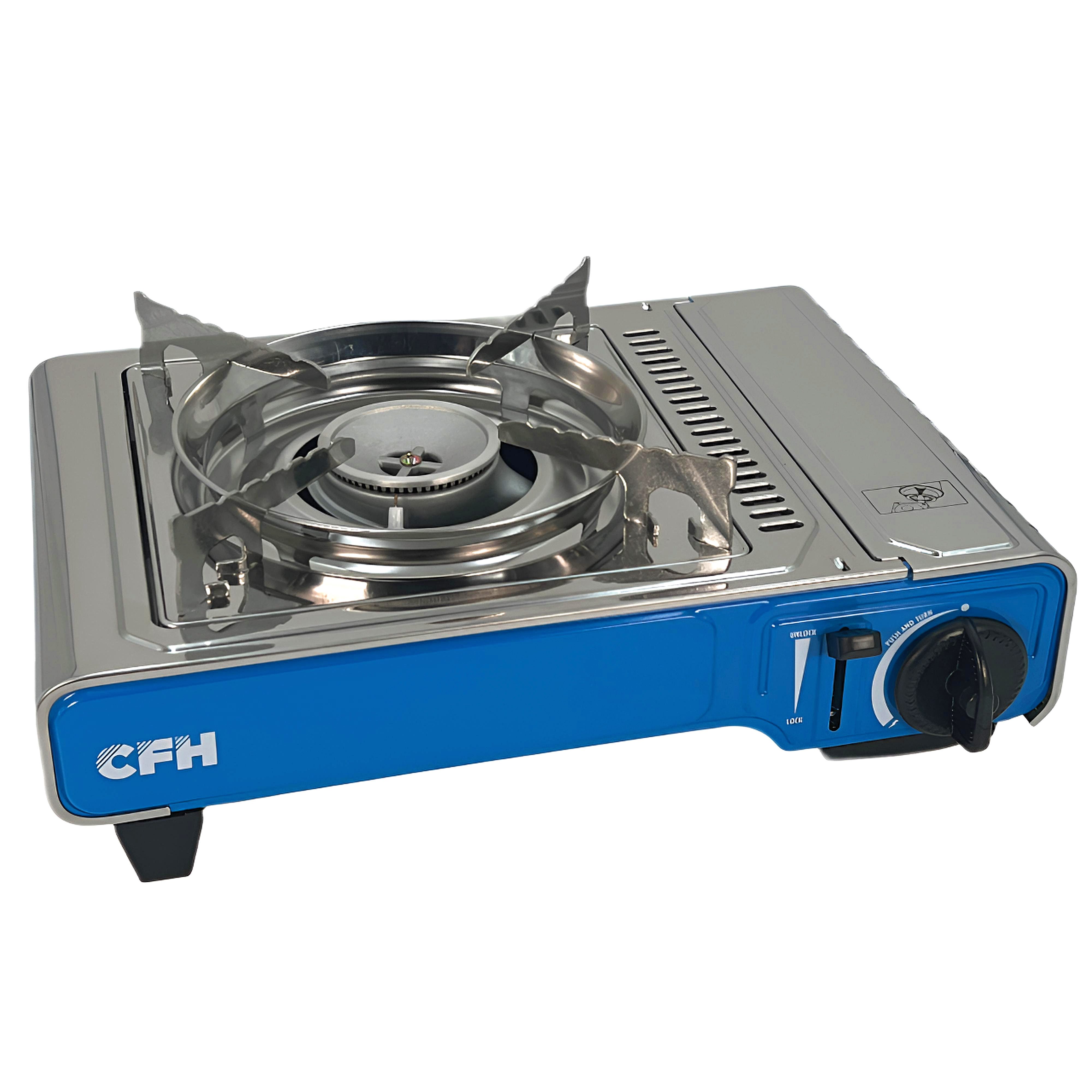 Uzman Gaskocher Camping-Gaskocher Einflammig inkl. Transportkoffer CFH GK423, kompakte Bauweise