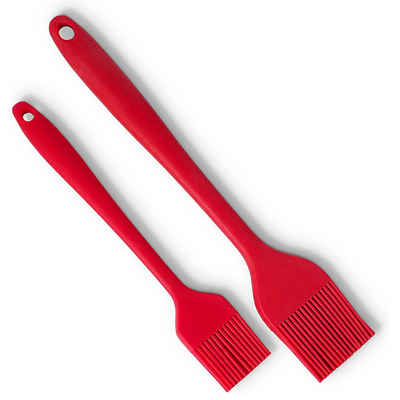 Rnemitery Backpinsel 2er-Set Silikon Backpinsel hitzebeständig Küchen kochpinsel BBQ-Pinsel