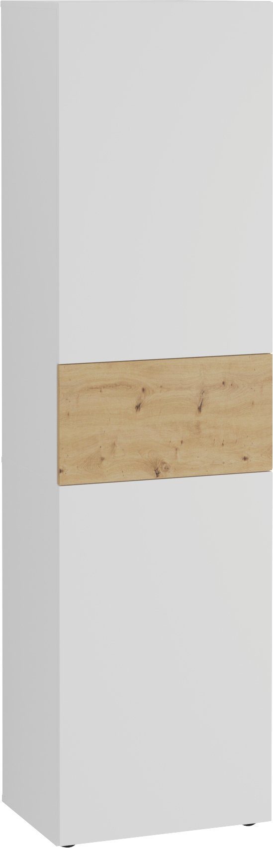 FMD Garderobenschrank Belm Garderobenschrank mit Kleiderauszug und 2 Türen, 55 cm – Bild 2 von 5