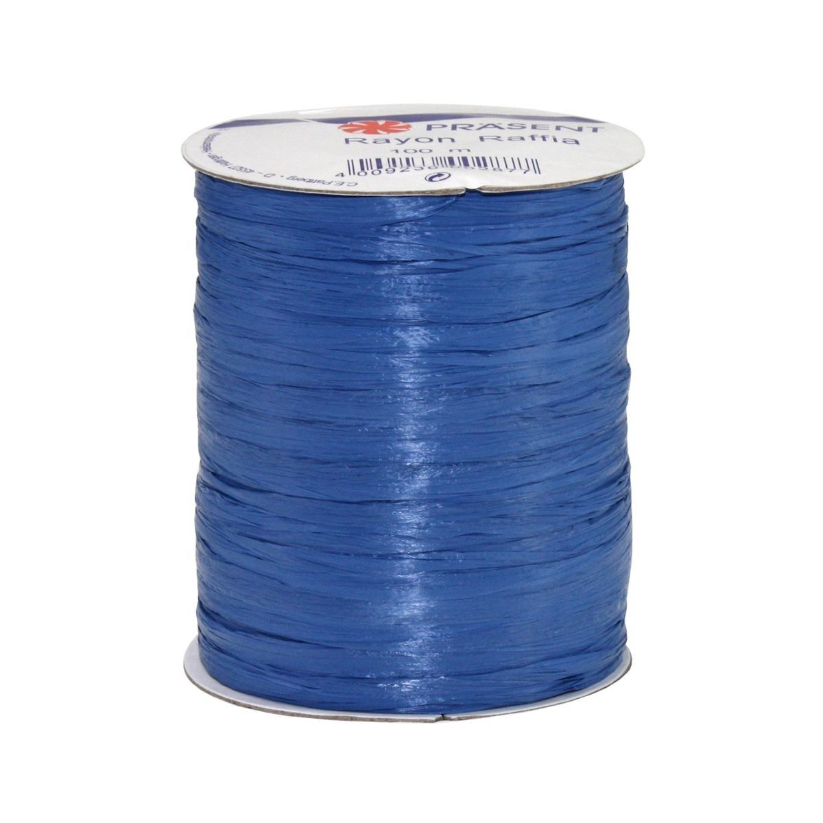 PRÄSENT Geschenkband PRÄSENT Bastband Rayon Raffia royalblau 100m