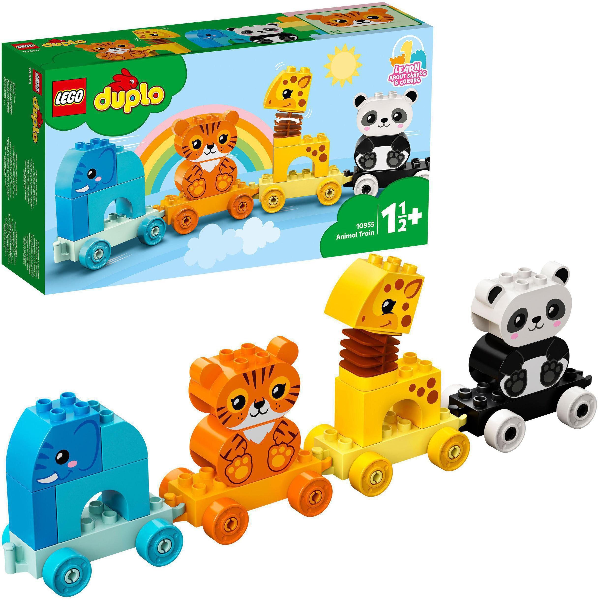 LEGO® Konstruktionsspielsteine Mein erster Tierzug (10955), LEGO® DUPLO®  Creative Play, (15 St), Made in Europe