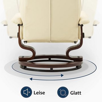 MCombo TV-Sessel MCombo Relaxsessel mit Hocker 9019, 360°drehbarer Fernsehsessel mit Liegefunktion, mit Hocker