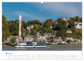 CALVENDO Wandkalender Auf der Elbe unterwegs (Premium, hochwertiger DIN A2 Wandkalender 2023, Kunstdruck in Hochglanz)