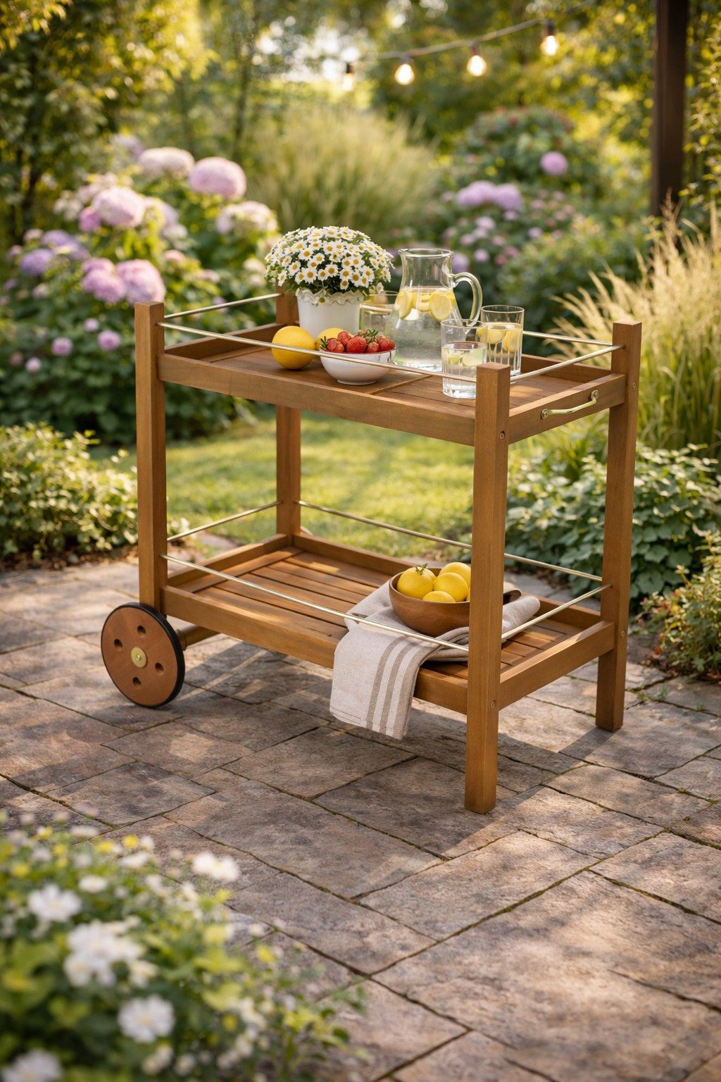 DEGAMO Servierwagen CAPE TOWN, Fahrbar, Zwei Fächer