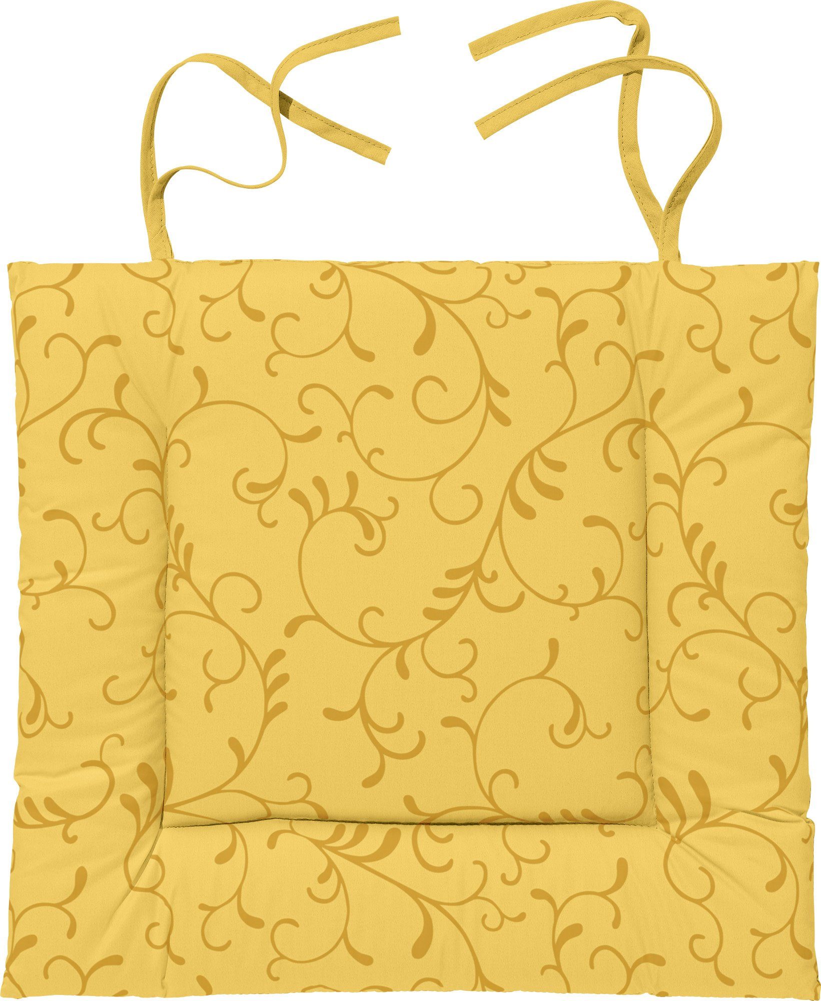 Erwin Müller Stuhlkissen Stuhlkissen "Essen" mit Bindebändern, abwaschbar Ranke