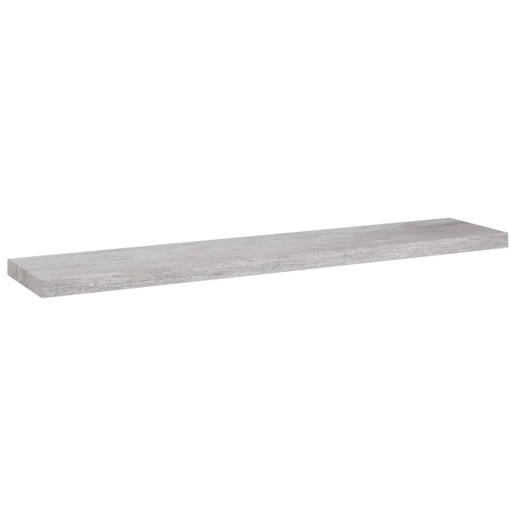 cm Stk. Schweberegale 4 Wandregal Betongrau MDF 120x23,5x3,8 furnicato