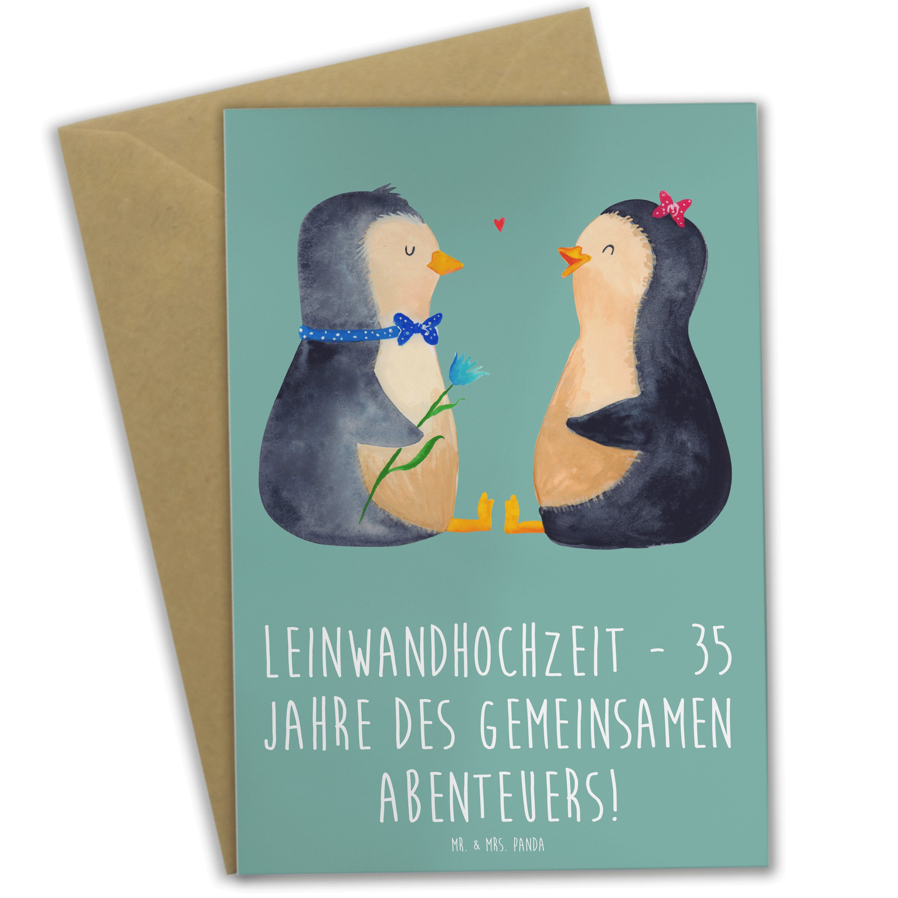 Grußkarte 35. Hochzeitstag Leinwandhochzeit - Meeresbrise - Geschenk, Geburtsta