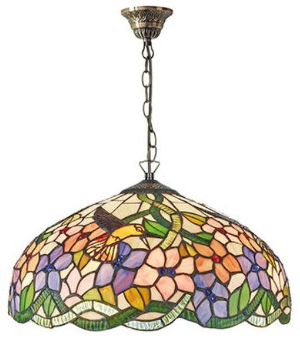 Casa Padrino Hängeleuchte Tiffany Hängeleuchte Mehrfarbig Ø 40 x H. 92 cm - Luxus Qualität
