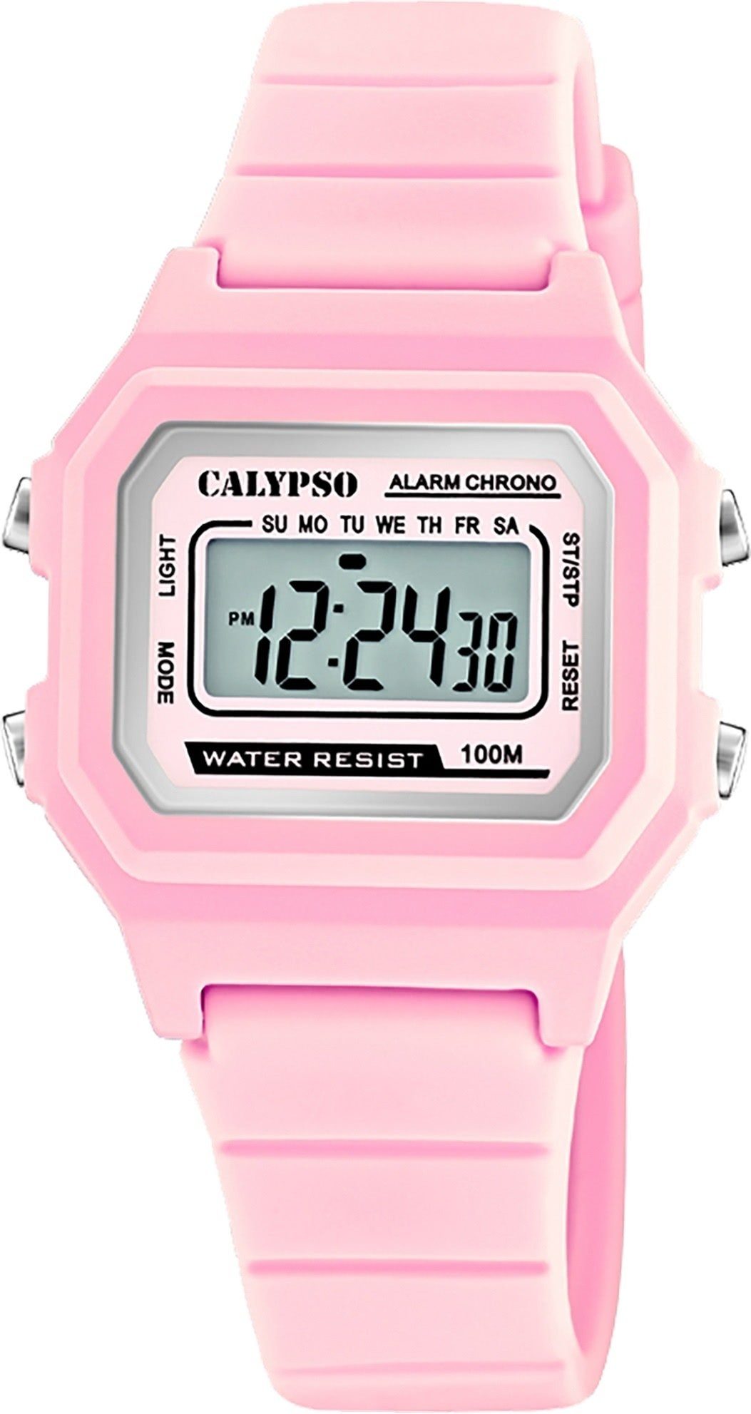 CALYPSO WATCHES Digitaluhr Calypso Damen Uhr Digital Sport K5802/3, (Digitaluhr), Damenuhr eckig, mittel (ca. 33mm), Kunststoffarmband, Sport-Style