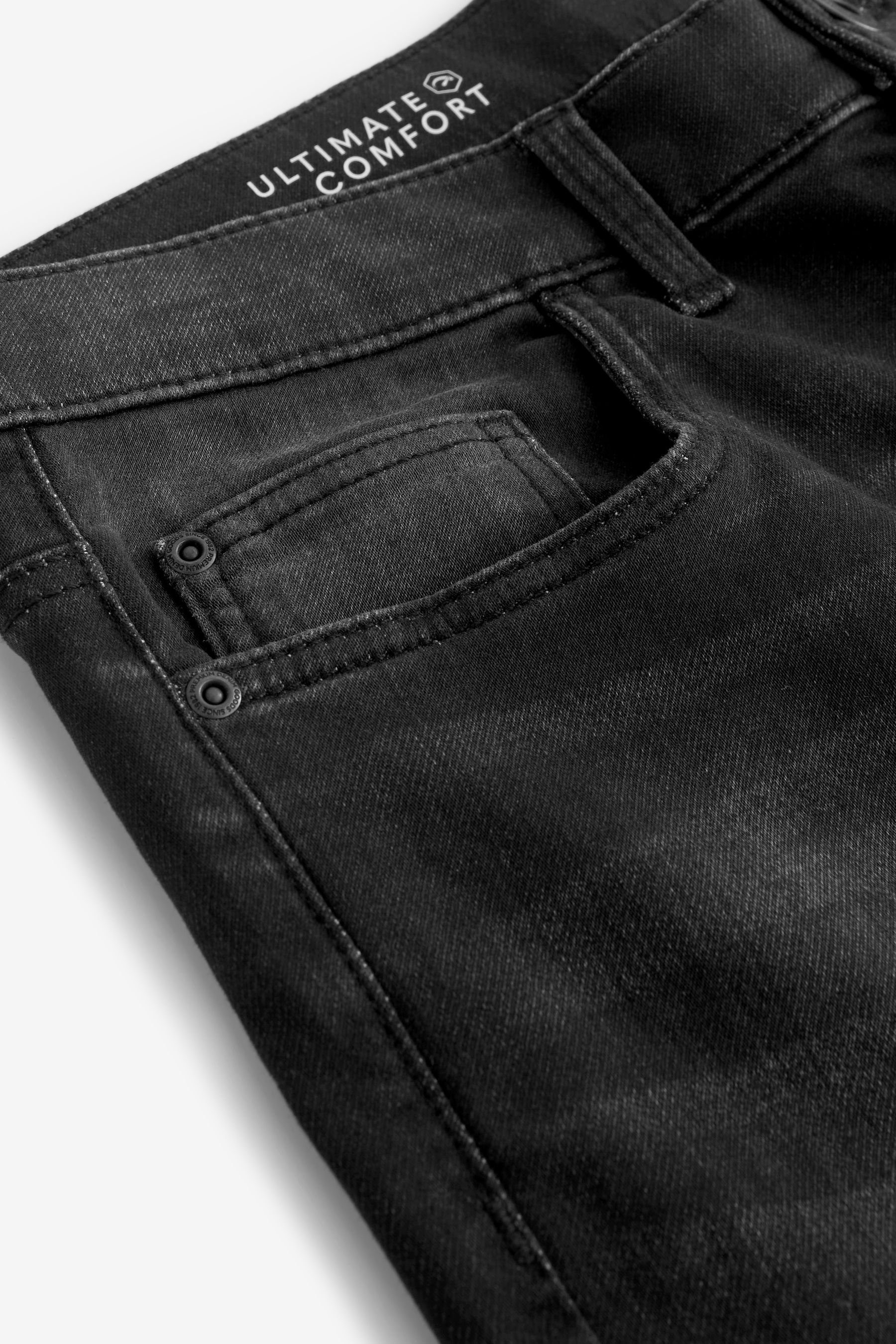 (1-tlg) Flex Stretch Next Skinny Black Washed Jeans - Skinny-fit-Jeans Motion