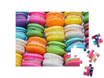puzzleYOU Puzzle Pastellfarbene Verführung: Französische Macarons, 48 Puzzleteile, puzzleYOU-Kollektionen Kuchen, Essen und Trinken