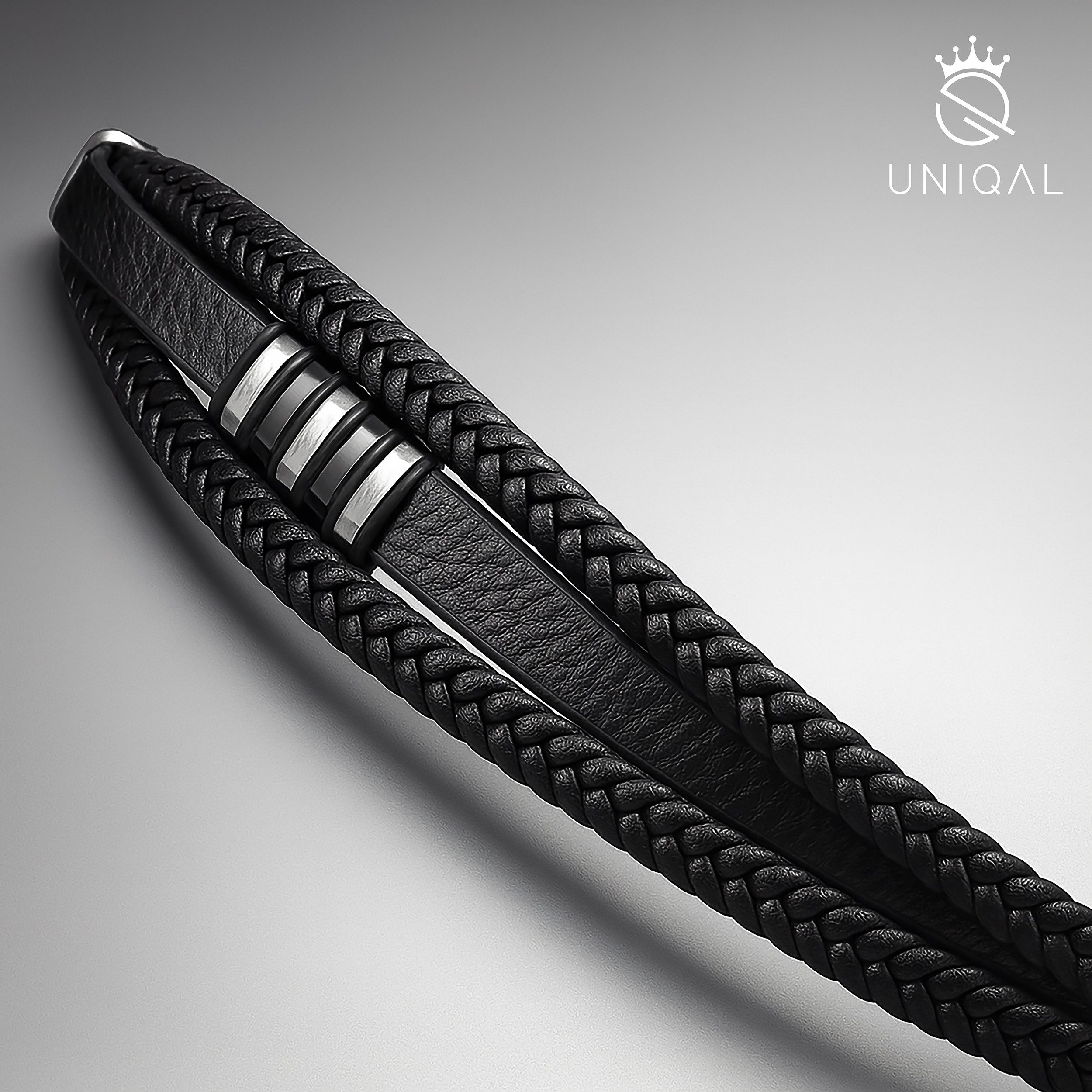 UNIQAL.de Lederarmband VORTEX EDITION – Echtleder, Edelstahl & sicherer Mag günstig online kaufen