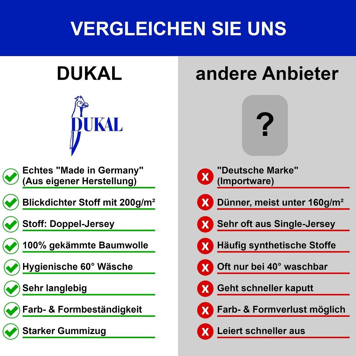 DUKAL Spannbettlaken Spannbettlaken rund / achteckig, 100% Baumwolle, Doppel-Jersey, Gummizug: rundum, (1 Stück), Ø 220 cm, aus hochwertigem Doppel-Jersey, Made – Bild 5 von 5
