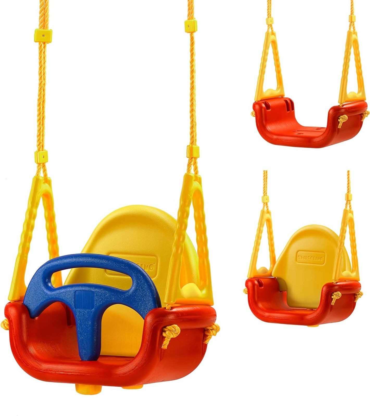BURI Einzelschaukel 3 in1 Kinderschaukel Babyschaukel Kleinkindschaukel Gartenschaukel