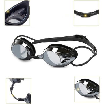 Lubgitsr Schwimmbrille Schwimmbrille, Antibeschlag Schwimmbrillen UV Schutz Kein Auslaufen, (1-St)