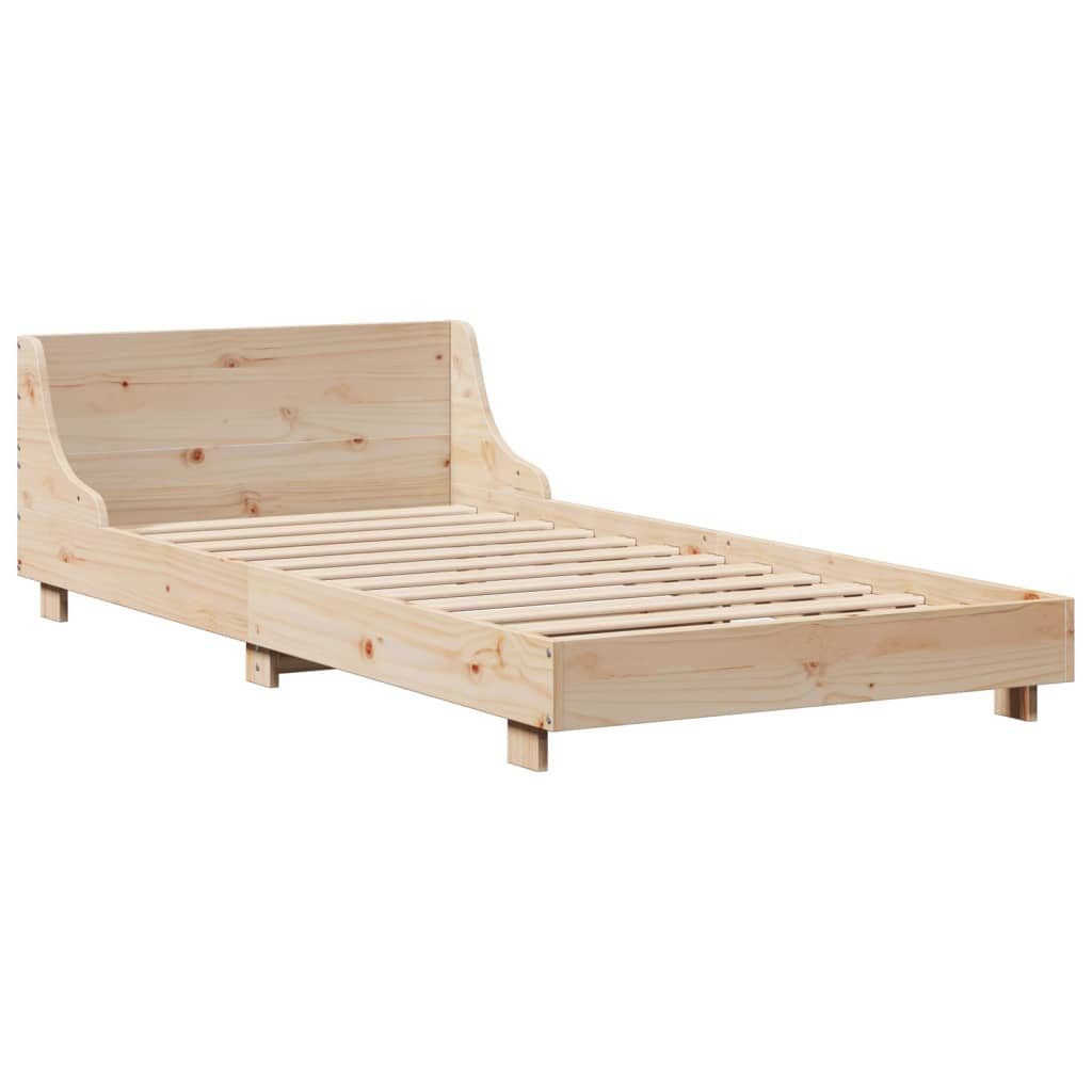 vidaXL Bett Massivholzbett ohne Matratze 75x190 günstig online kaufen