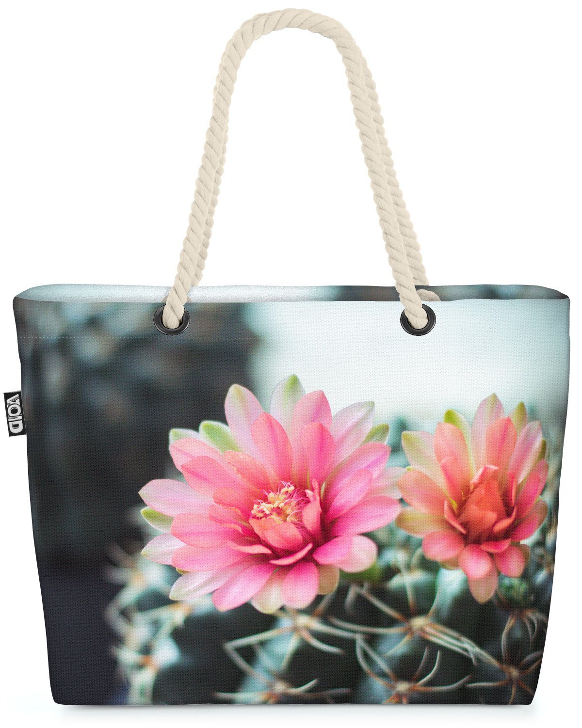 VOID Strandtasche (1-tlg), Rosa Kaktusblüte Kakteen Blüten kaktus pflanze garten kakteen sukkule | Strandtaschen