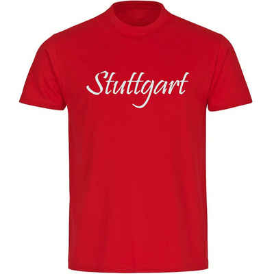 multifanshop T-Shirt Herren Stuttgart - Schriftzug - Männer