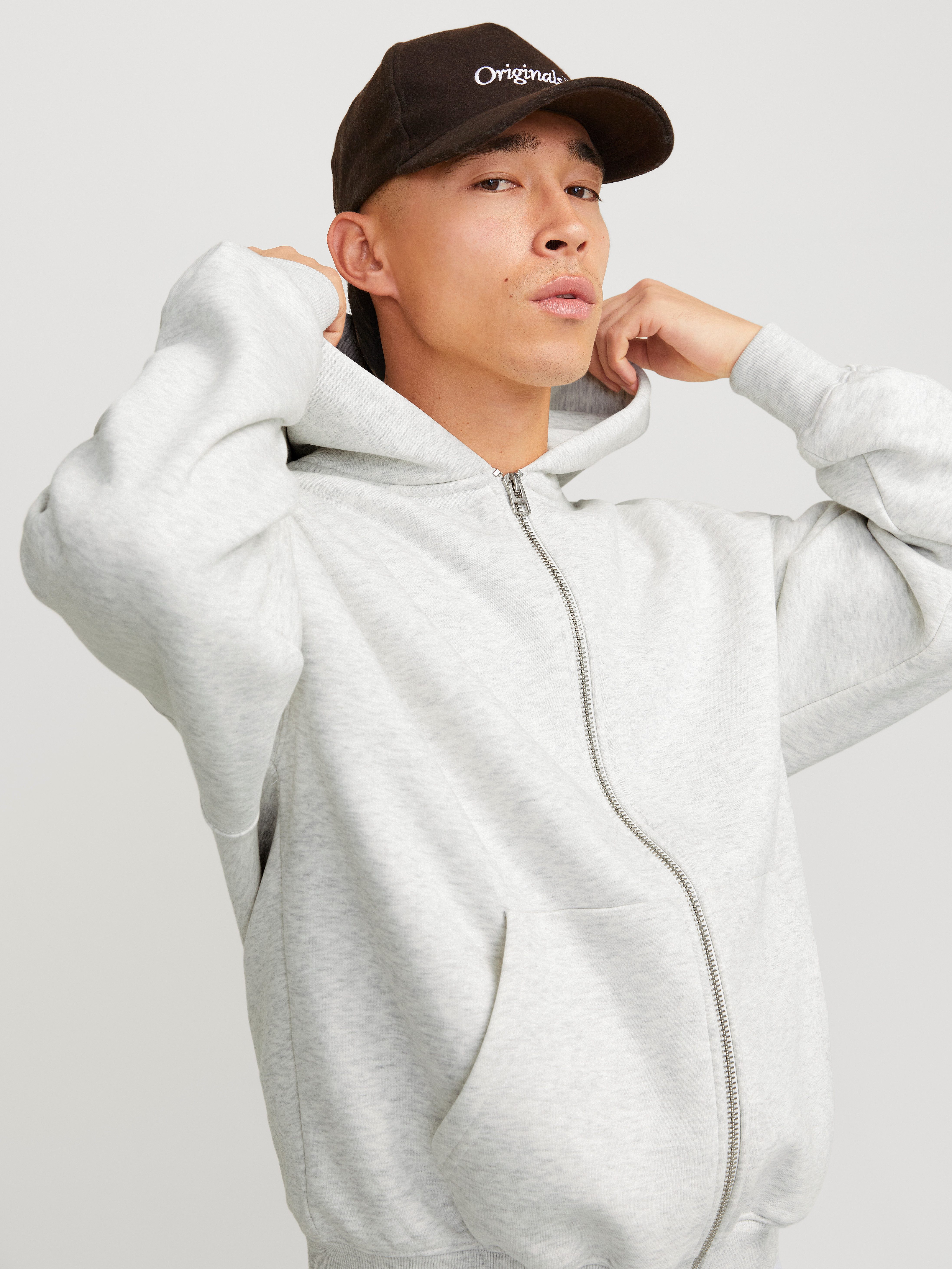 Jack & Jones Kapuzensweatjacke JJEURBAN EDGE SWEAT ZIP HOOD NOOS mit Rippbü günstig online kaufen