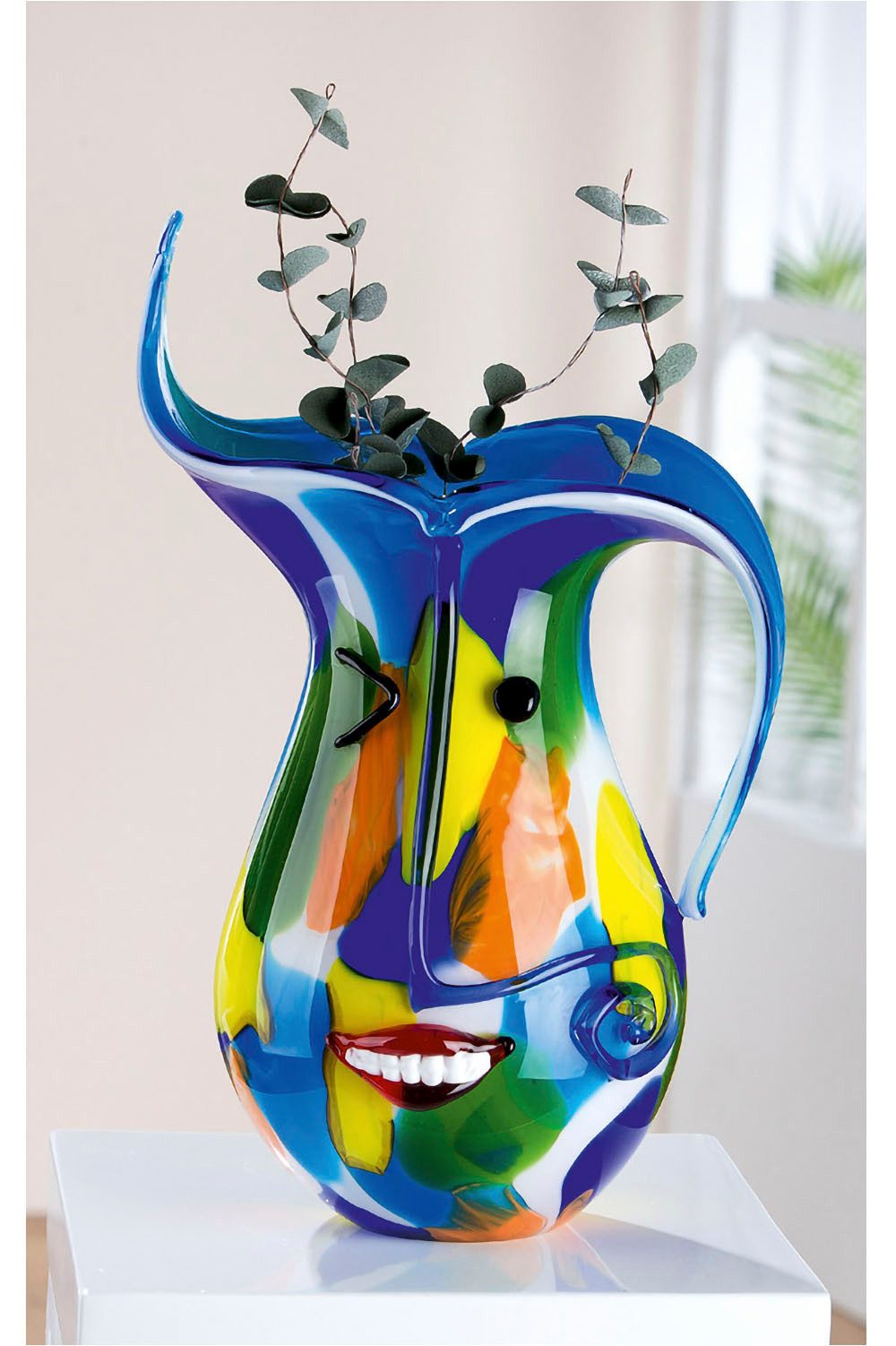 Casablanca by Gilde Tischvase Glasart Designvase "Augusto" aus Glas (1 St), durchgefärbt, handgearbeitet und mundgeblasen