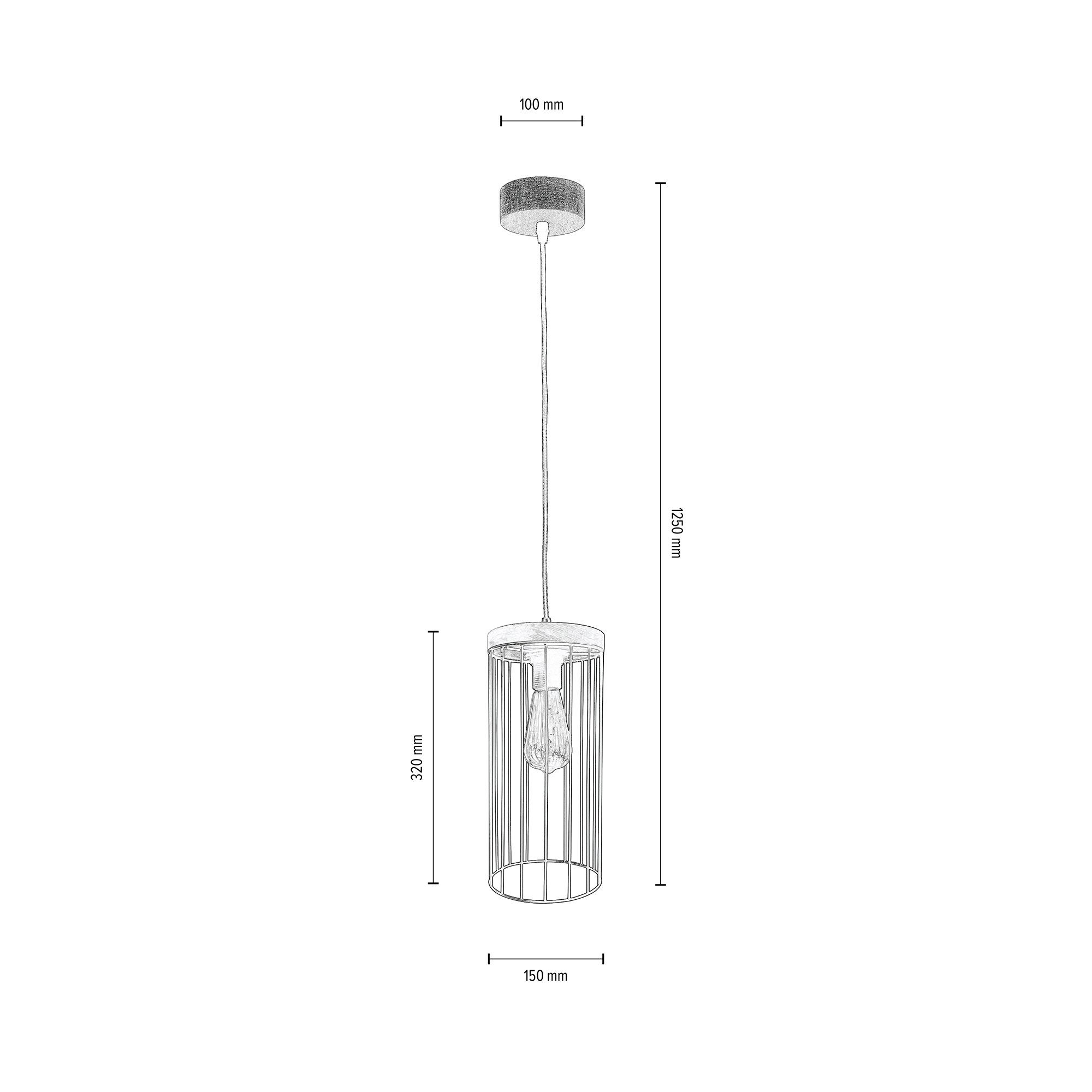 BRITOP LIGHTING Pendelleuchte Schirm mit TIMEO Metall, ohne in aus Hängeleuchte, MAX, Grau Kiefernholz Leuchtmittel, Trendiger WOOD