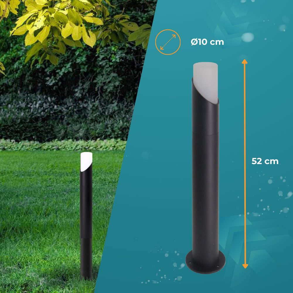 LUXULA LED Pollerleuchte LUXULA LED Wegeleuchte 10 W schwarz