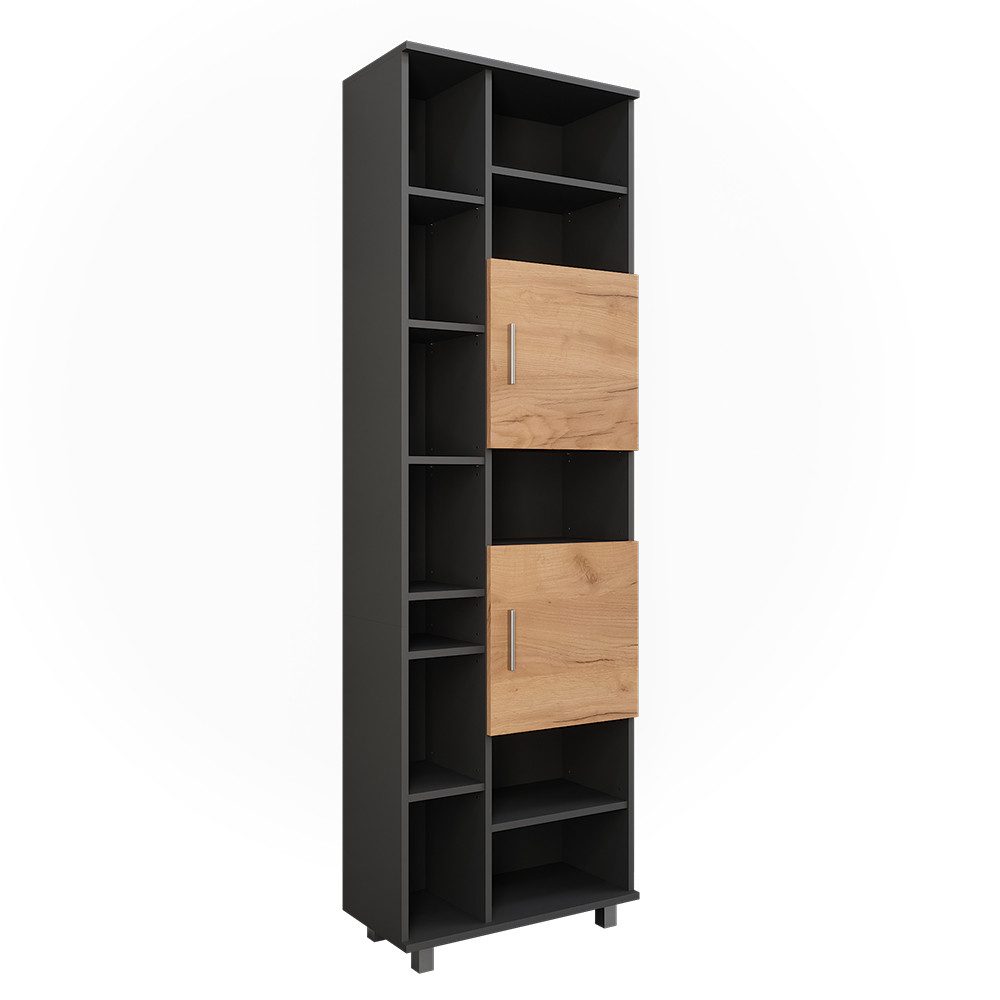 Vicco Hochschrank Ilias, Anthrazit/Goldkraft Eiche, 60.2 günstig online kaufen
