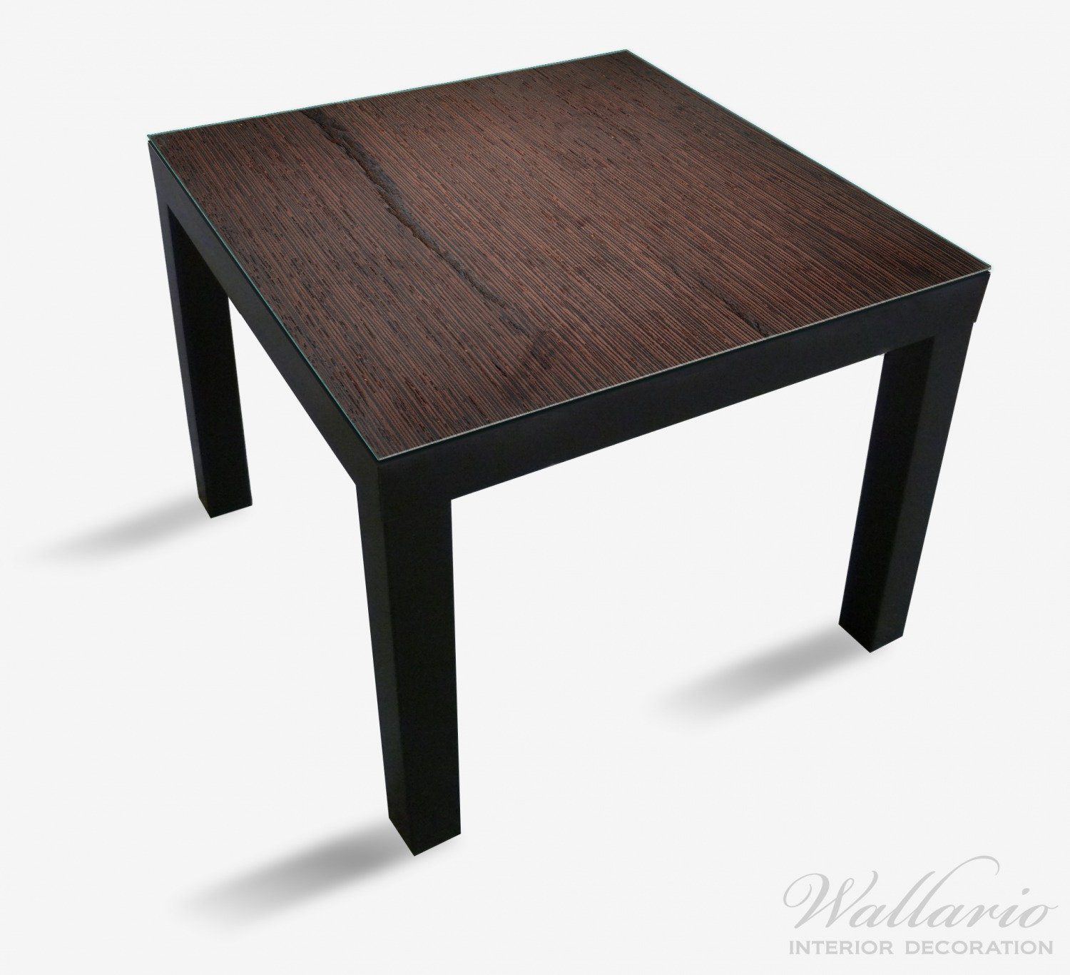 Wallario Tischplatte Holz-Optik Textur dunkelbraunes Holz (1 St), für Ikea Lack Tisch geeignet