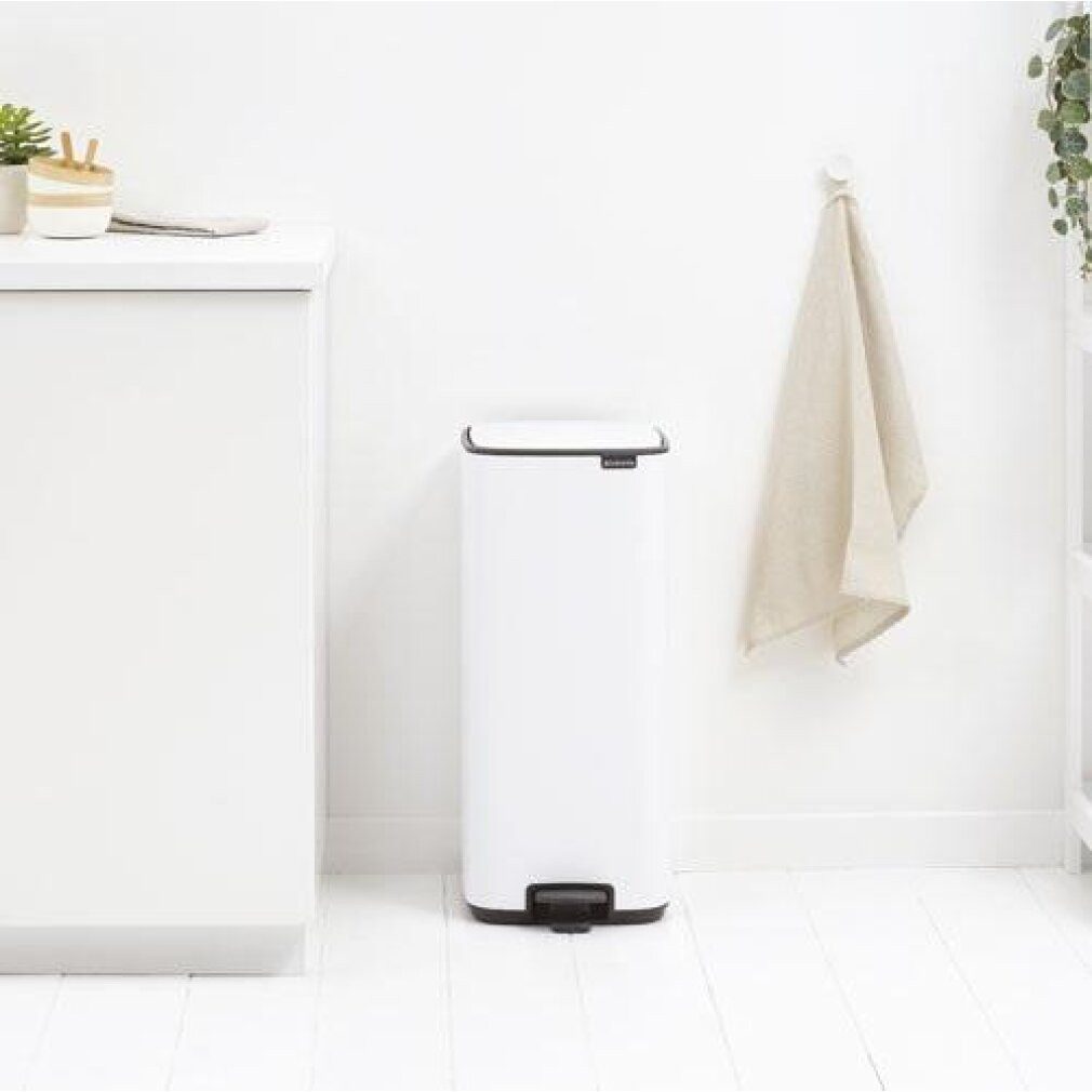 Brabantia Mülltrennsystem Treteimer Bo 30 Liter weiß