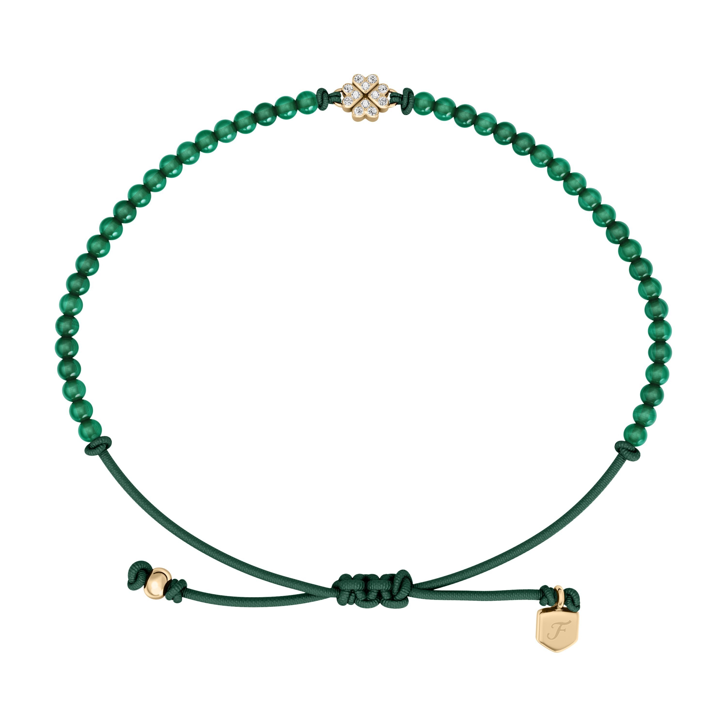 Fossil Armband Sutton - Kleeblatt, mit Glasstein - mit Acryl