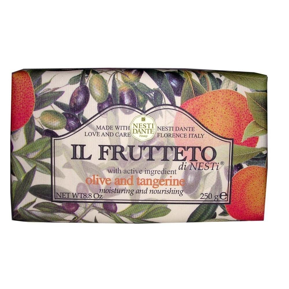 Nesti Dante Feste Duschseife IL Frutteto Soap Olive Tangerine, Braun, 250 g