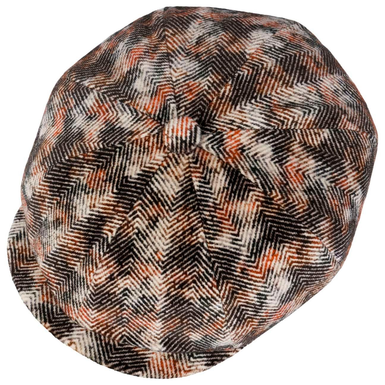 Alfonso D´Este Flat Cap (1-St) Schirmmütze mit Schirm, Made in Italy