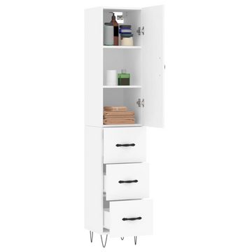 vidaXL Highboard Highboard Weiß 34,5x34x180 cm Spanplatte