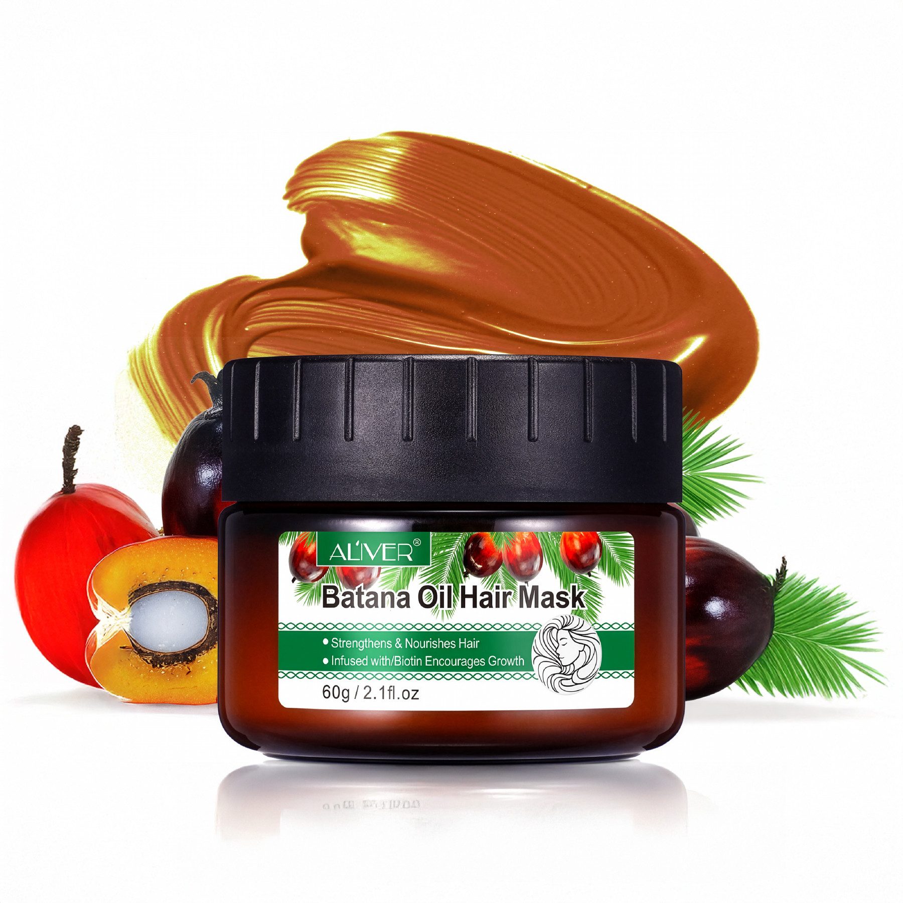 ALIVER Haarmaske Haarwachstum Haarpflege Intensivpflege Batana Öl für Haare Vegan, 1-tlg., Haarmaske, Haarpflege, Batana Öl, Aliver