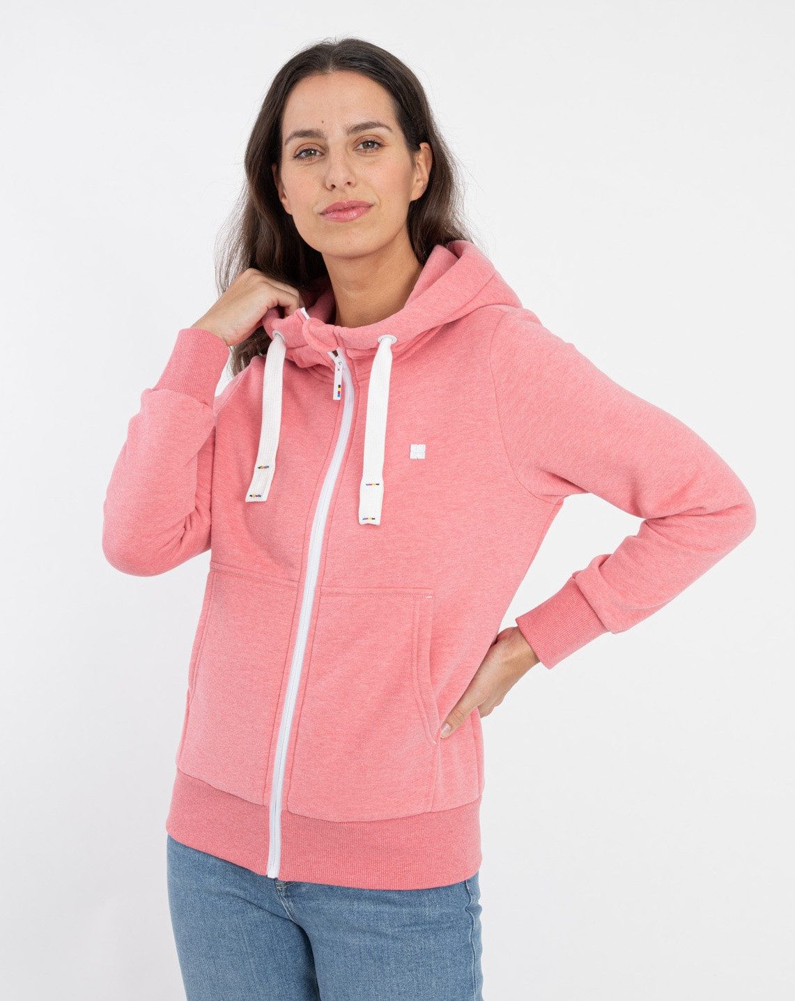 DEPROC Active Funktions-Kapuzensweatjacke FinjaDC Damen Zip-Hoodie OS mit weicher Innenseite
