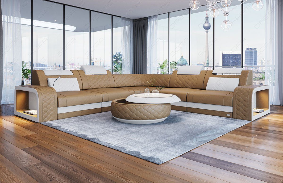 Sofa Dreams Ecksofa Leder Couch Sofa günstig online kaufen