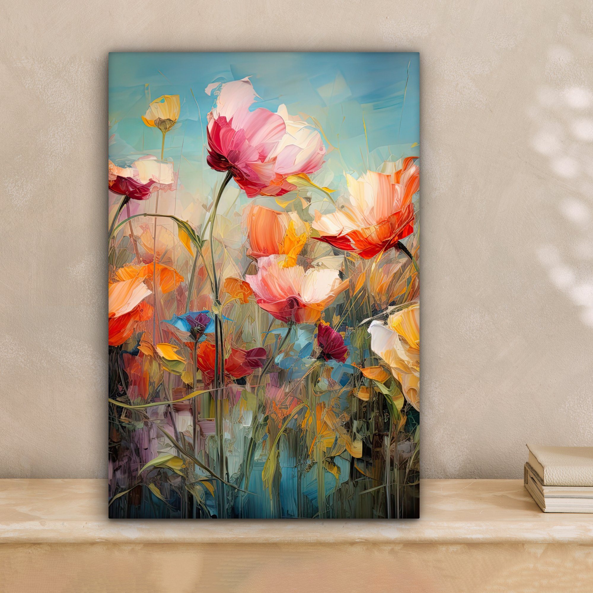 OneMillionCanvasses® Leinwandbild Blumen - Aquarell - Kunst - Botanisch - N günstig online kaufen