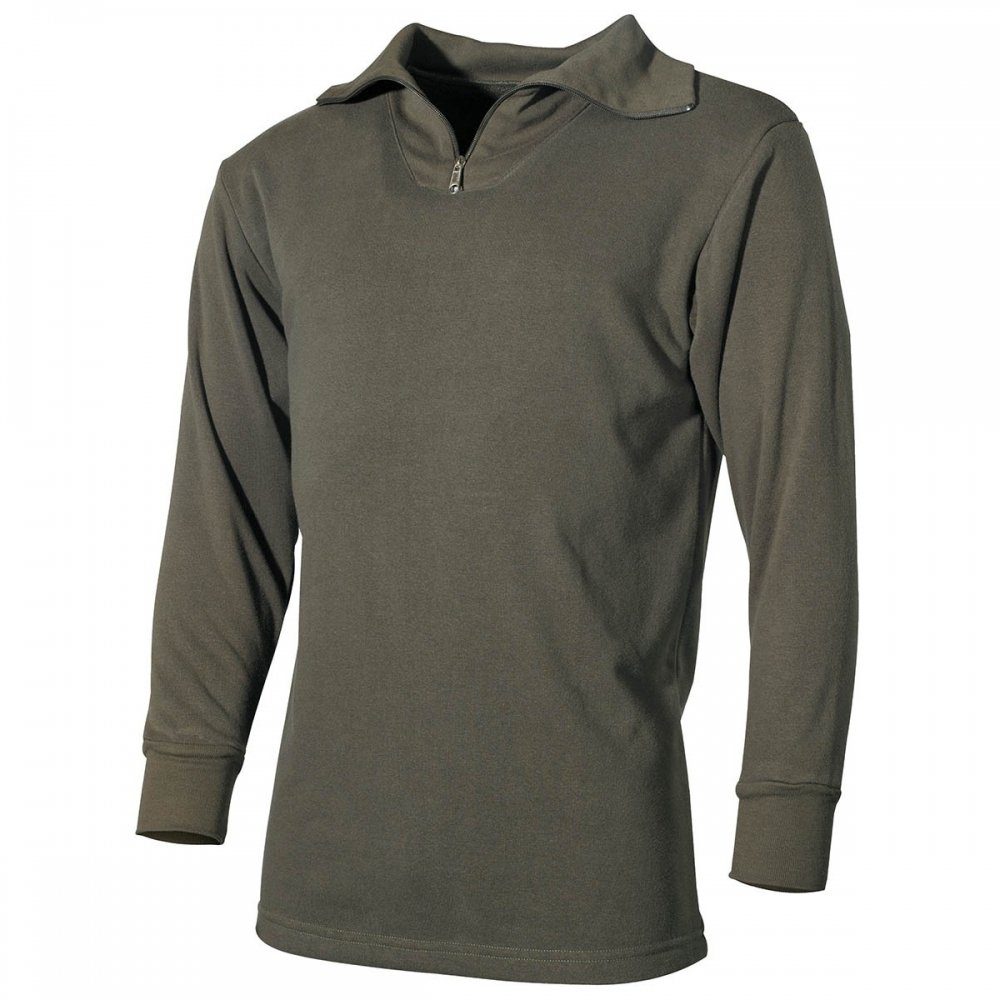 MFH Thermounterhemd BW Plüsch-Rollkragenhemd, Mod., oliv - 6 (Packung, 1-St)