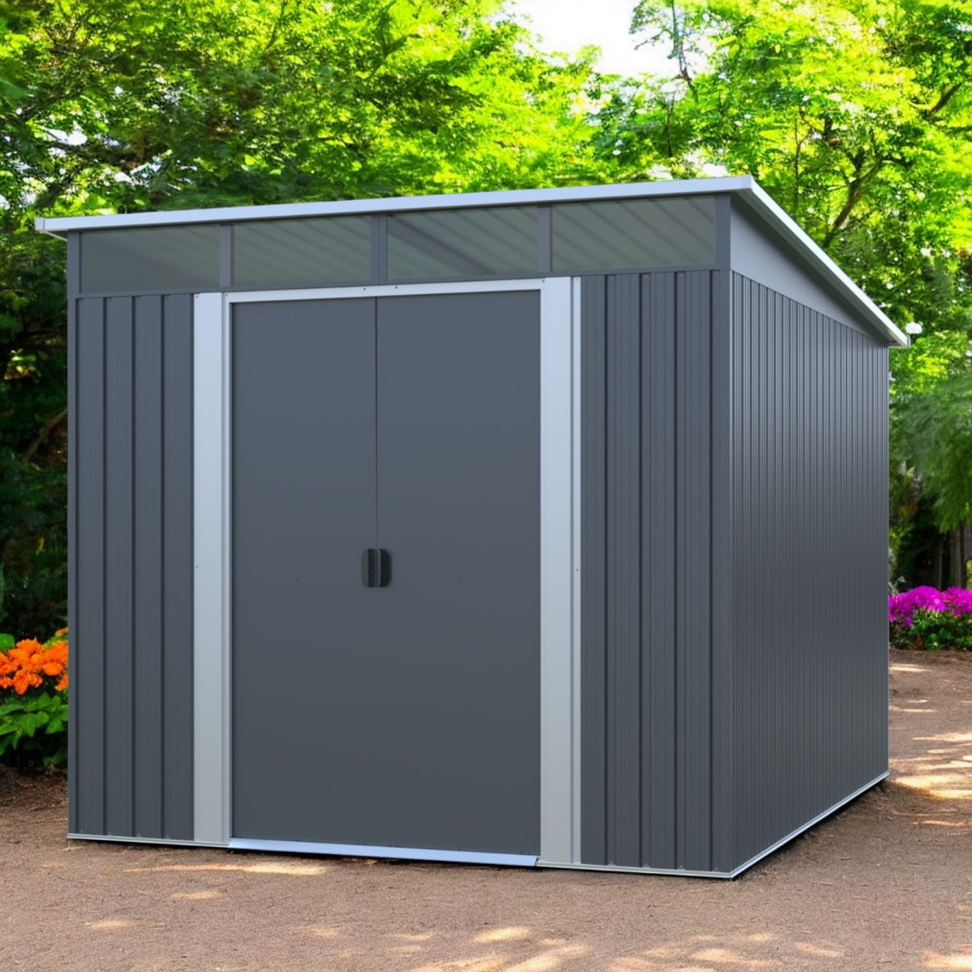 osoltus Gerätehaus osoltus Metall Gerätehaus Pultdach günstig online kaufen