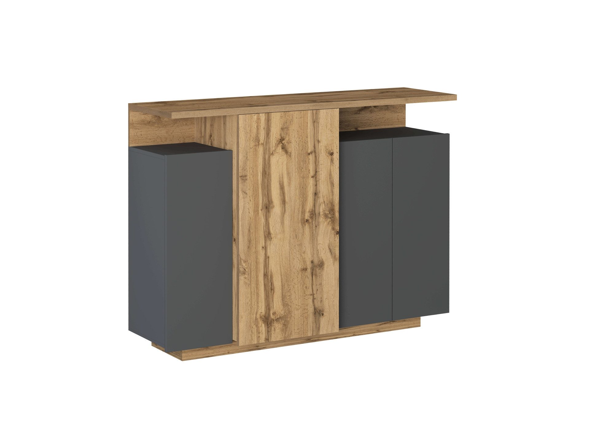 OTTO home Highboard Highboard ETHOS, Kommode, Schrank, Kredenz (1 St), Mit 4 Drehtüren, 9 Innenfächern und 2 Außenfächern, B.130 cm