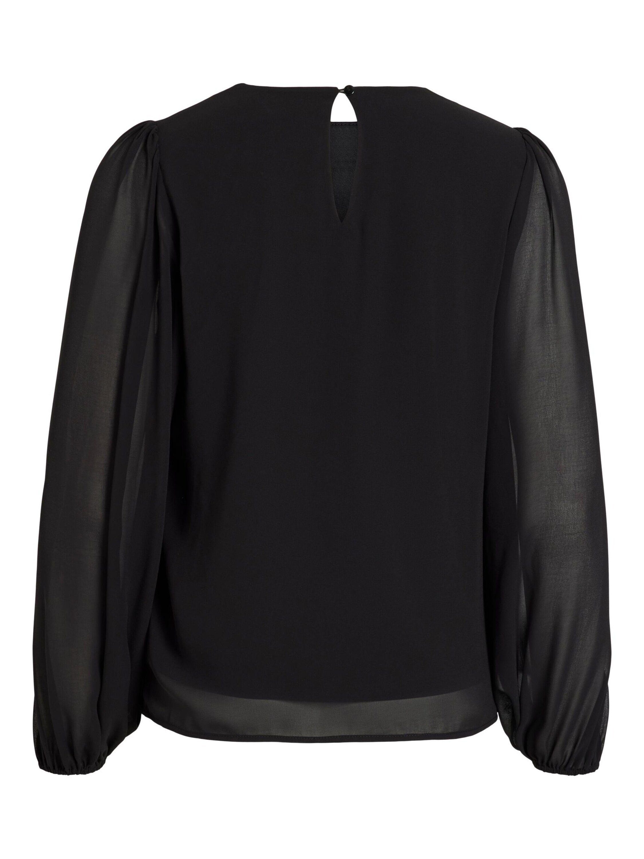 Vila Langarmbluse (1-tlg) Drapiert/gerafft günstig online kaufen