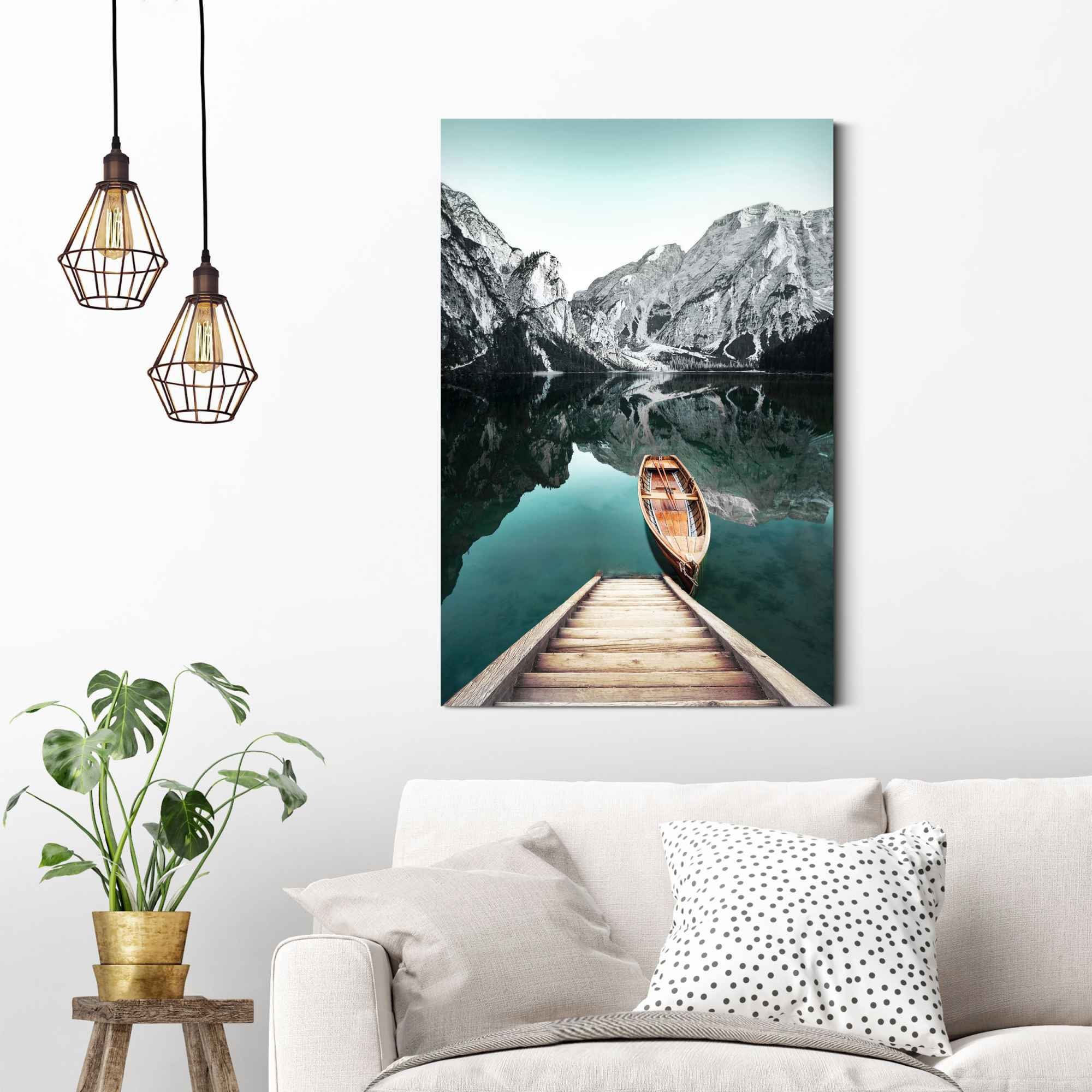 Mountains Wandbild - Rocky Reinders! St) - Glacier Winter, Seelandschaft (1 Berg Wandbild See