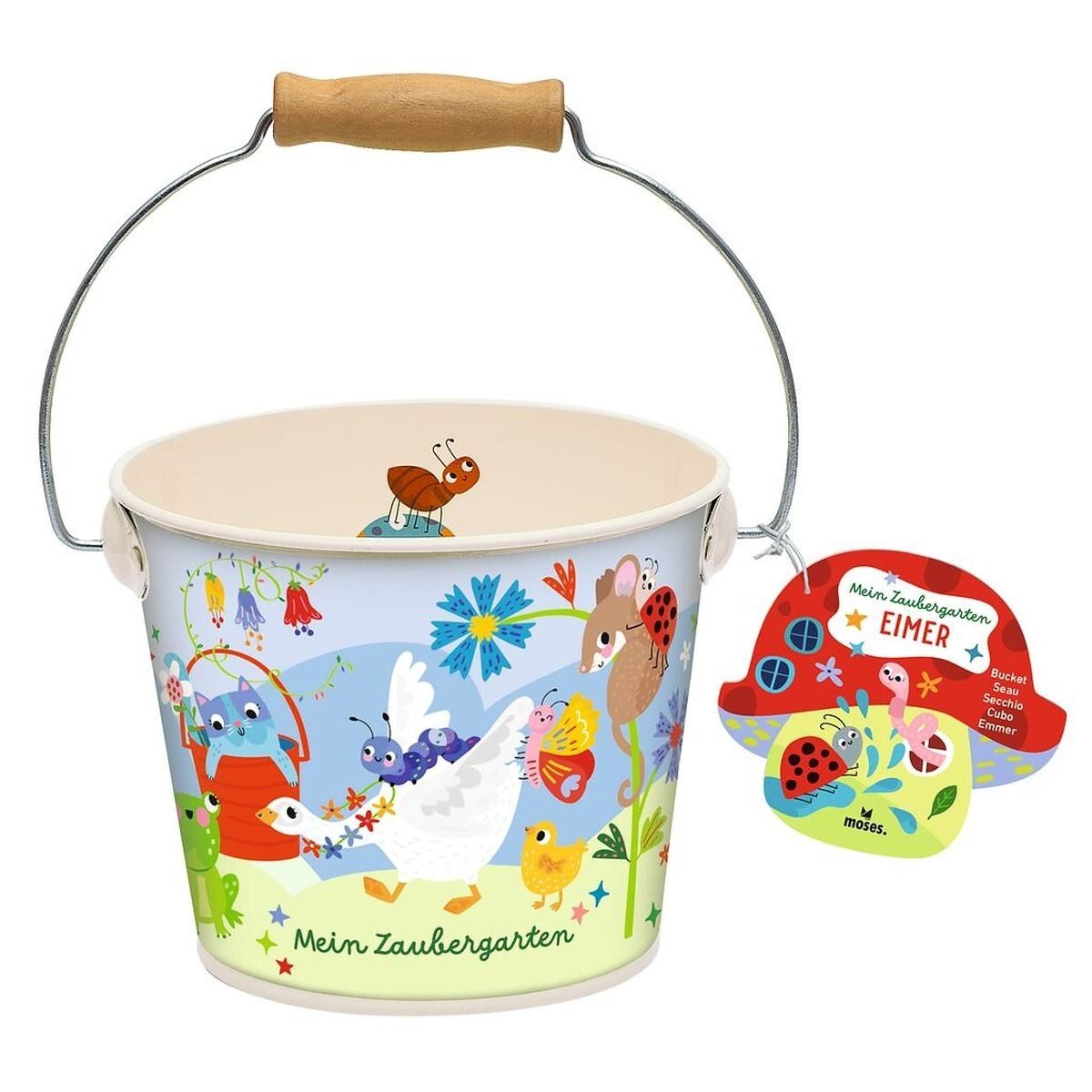 Moses. Verlag Sandeimer Mein Zaubergarten Eimer für Kinder ab 3 Jahren, Metall & Holzgriff
