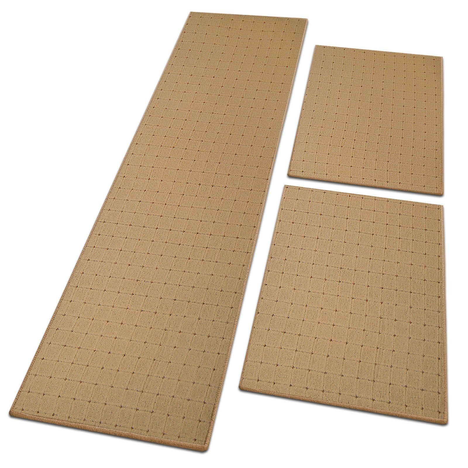 Bettumrandung Rapido, 4 Farben & 3 Größen, Bettvorleger Floordirekt, Höhe 5 mm, (3-tlg) beige