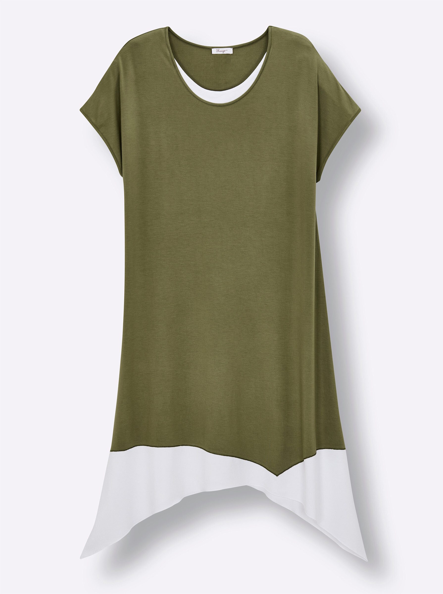 Sheego Strandkleid Jersey-Kleid Kurzarm