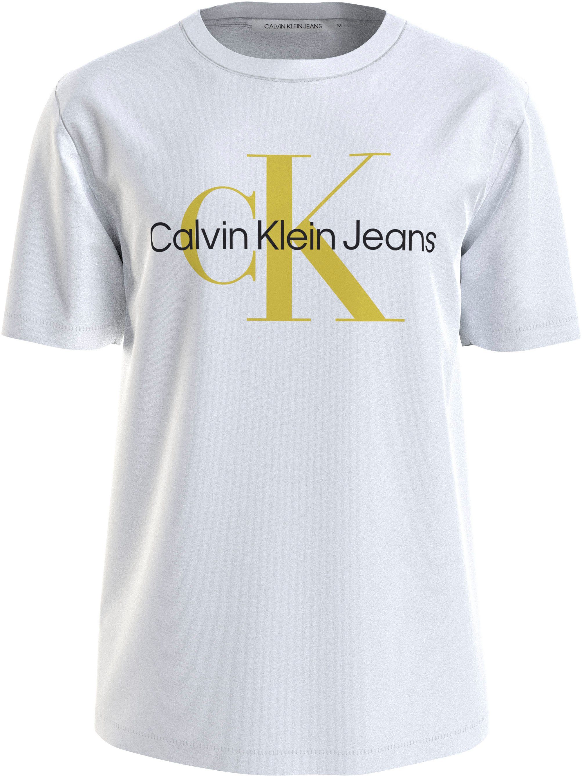 Calvin Klein Jeans T-Shirt SEASONAL MONOLOGO TEE mit großem Logodruck Bright White | T-Shirts