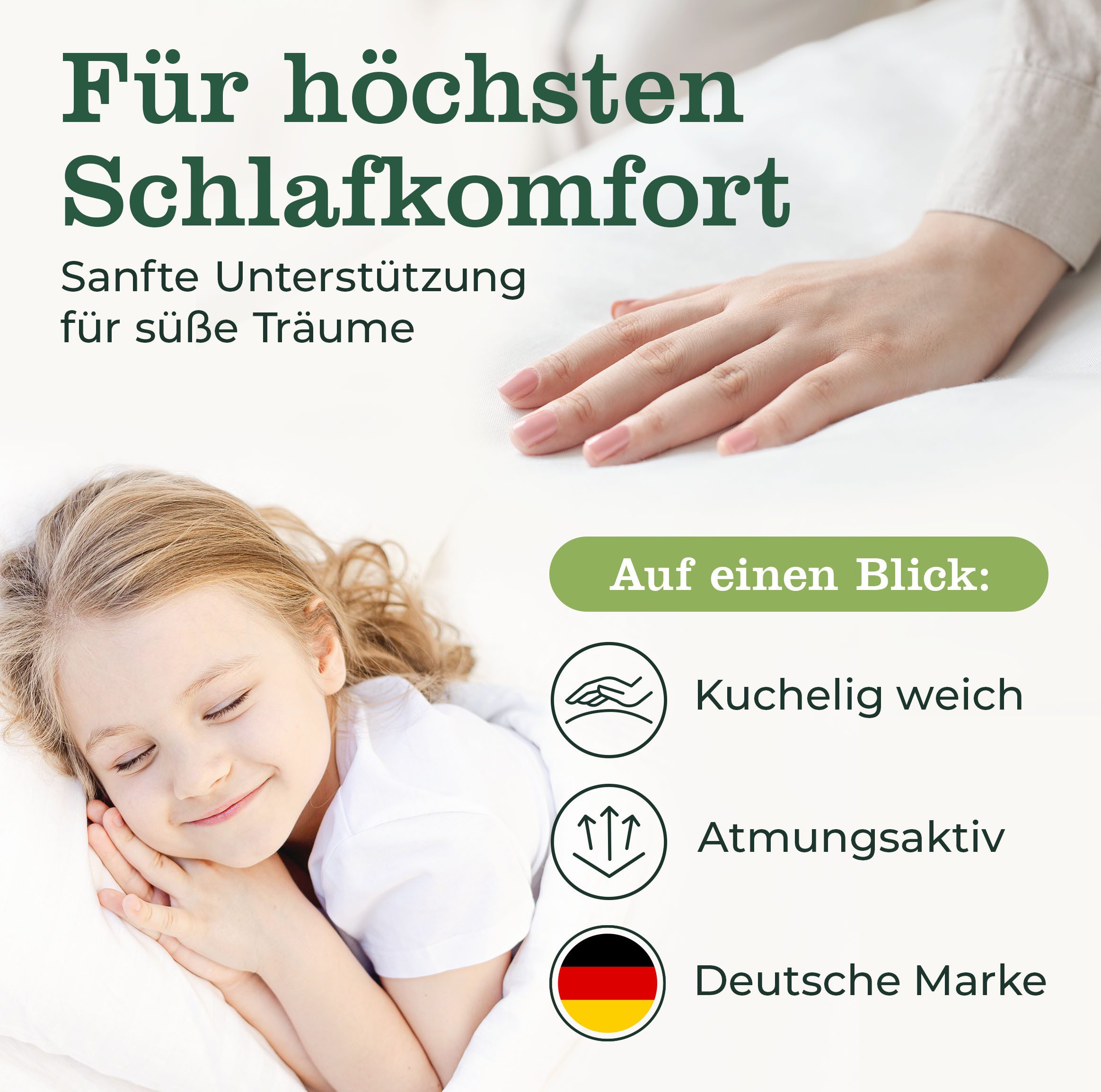 CALMONT Kopfkissen CALMONT - Kinderkopfkissen mit Baumwollbezug 40x60cm, Se günstig online kaufen