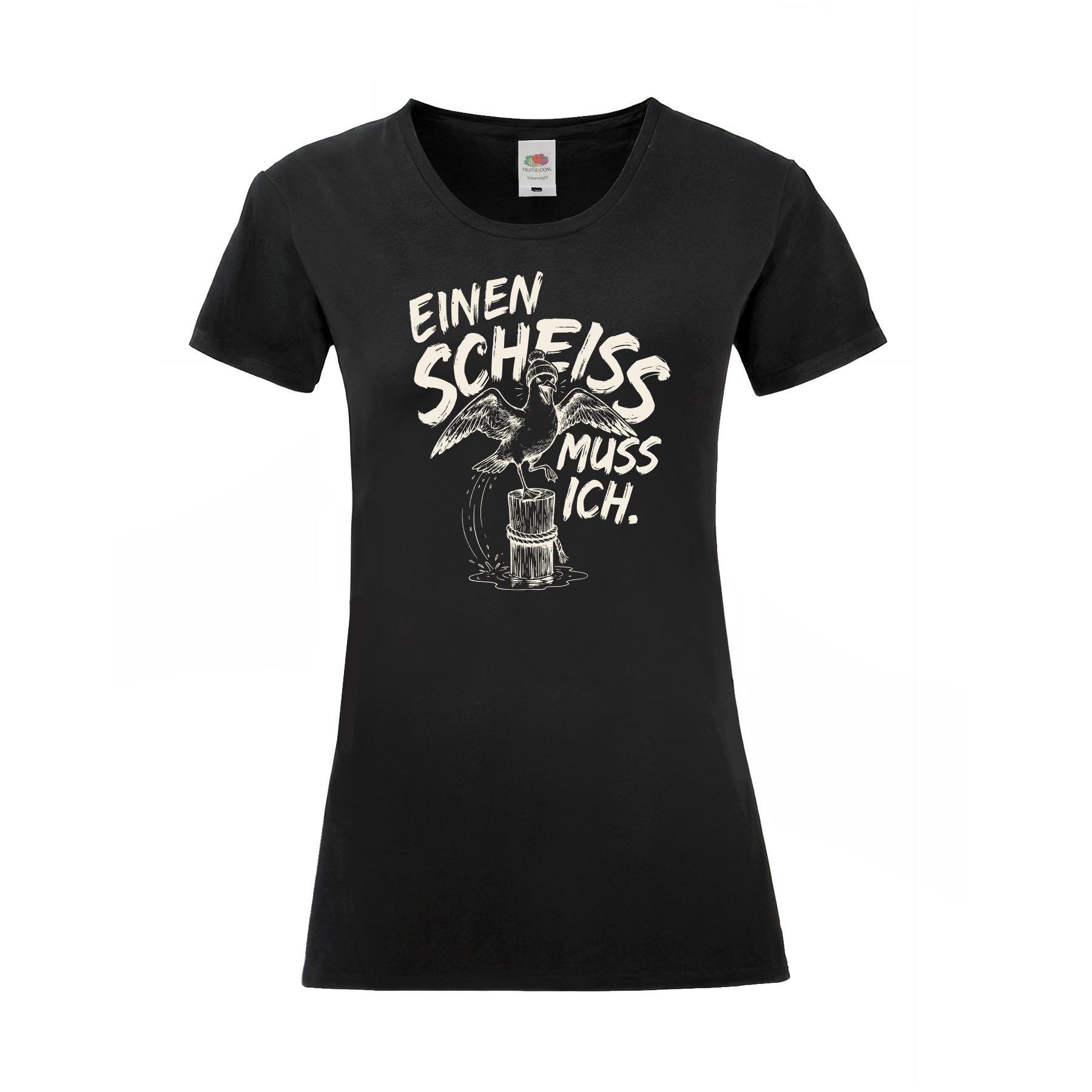 PAULGOS T-Shirt Damen T-Shirt "Einen Scheiss muss ich"