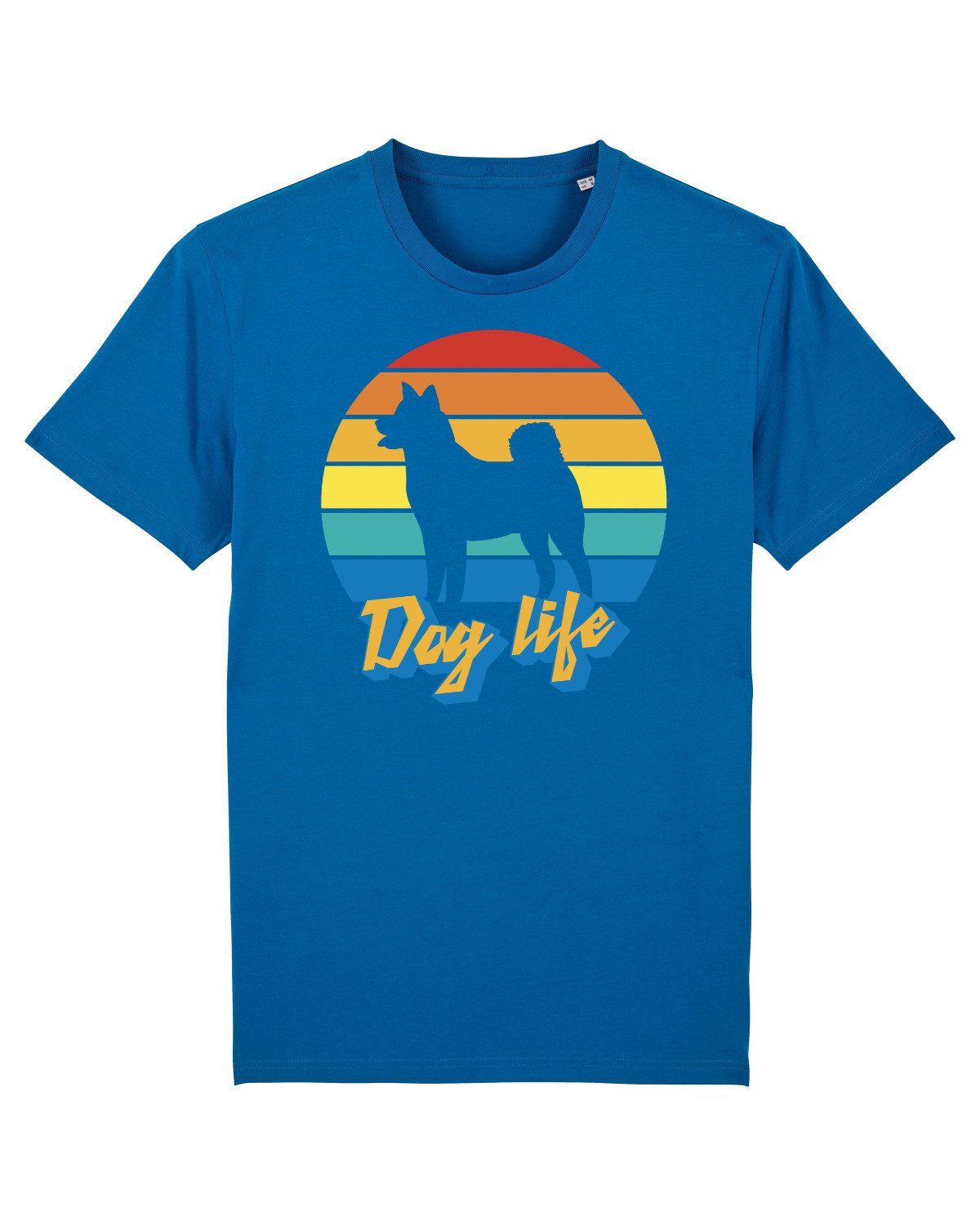 wat? Apparel Print-Shirt Sunset Dog Life (1-tlg) royalblau