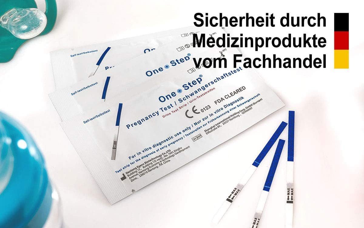 One+Step Schwangerschaftstest ultraempfindlicher Schwangerschaftstest Urintest – Frühtest 10 miu/ml, 20-tlg., Frühtest 10 miu/ml – Bild 3 von 5